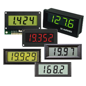 digital panel meters - dc voltmeters dc voltage fixed digit digital panel meter - LCD / LED dc voltmeters